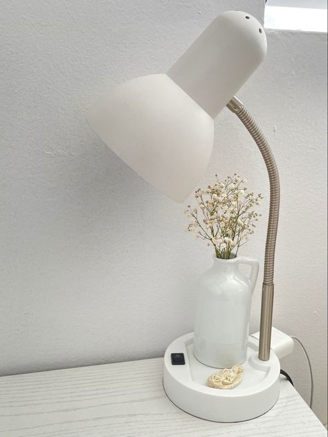 Desk Items Cute, Desk Lamp White, Cute Desk Lamp Aesthetic, Cute Desk Lamps, Aesthetic Desk Lamp, Desk Lamp Aesthetic, Cute Desk Lamp, Bedroom Wishlist, Cute Lamps For Bedrooms