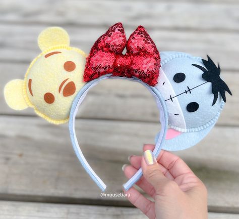 Baby Eeyore, Mickey Ears Headband, Winnie The Pooh And Friends, Disney Mouse Ears, Mickey Mouse Ears Headband, Pooh And Friends, Minnie Mouse Ears Headband, Diy Disney Shirts, Mouse Ears Headband