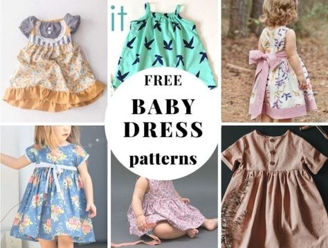 15+ Free Baby Dress Patterns Anyone Can Make Infant Dress Pattern Free Newborns, Infant Dresses Summer, Free Baby Dress Patterns 3-6 Month, Baby Dress Free Pattern Sewing, Baby Dress Sewing Patterns Free, Newborn Clothes Patterns Free, Free Newborn Dress Pattern, Newborn Dress Pattern Free Sewing, Baby Girl Dress Patterns Free