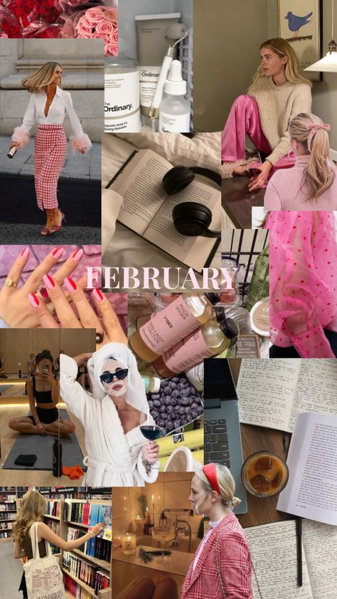 💕 #february #moodboard February Phone Aesthetic, February Moodboard, February Mood Board Inspiration, February Aesthetic Collage, Calender Aesthetic February 2024, Aesthetic Fashion, Mood Board