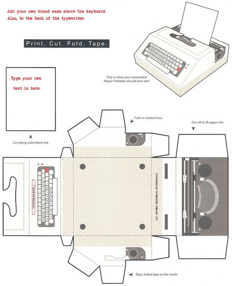 oz.Typewriter: Making Paper Typewriters Barbie Printables, Paper Crafting Projects, Paper Toys Template, Paper Pop, Paper Doll House, Paper Doll Template, Papercraft Templates, Kraf Diy, Origami Crafts Diy