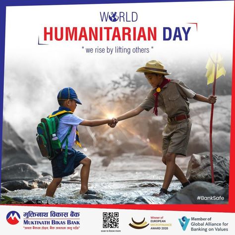 World Humanitarian Day 2021 World Humanitarian Day, Bank Safe, Graphic Design Flyer, Flyer Design, Zelda Characters, Fictional Characters