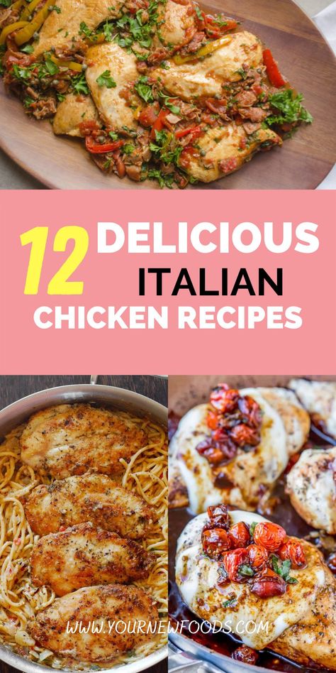 Make Ahead Italian Chicken Recipes, Italian Dinner Entrees, Chicken Italiano Recipe, Best Italian Chicken Recipes, Dinner Recipes Italian Main Dishes, Italian Chicken For A Crowd, Italian Easy Dinner Recipes, Italian Chicken Appetizers, Italian Chicken Dishes Recipes