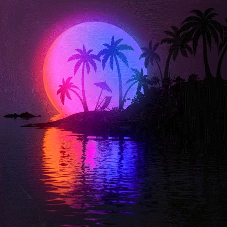 New GIF on Giphy  added on : September 2 2020 at 08:17PMart design trippy glitch beach psychedelic sun neon digital aesthetic future sea ocean dream tree sunset vaporwave waves palm void Notion Gif, Tropical Goth, Void Design, Synthwave Art, 1366x768 Wallpaper Hd, Gif Background, Vaporwave Art, Vaporwave Aesthetic, Neon Aesthetic