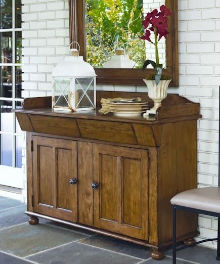 Heir and Space: What to Do With a Dry Sink Dry Sink Makeover, Sink Makeover, Antique Dry Sink, Half Bath Makeover, Home Curb Appeal, Entry Way Ideas, Cottage Diy, Sink Decor, Dry Sink