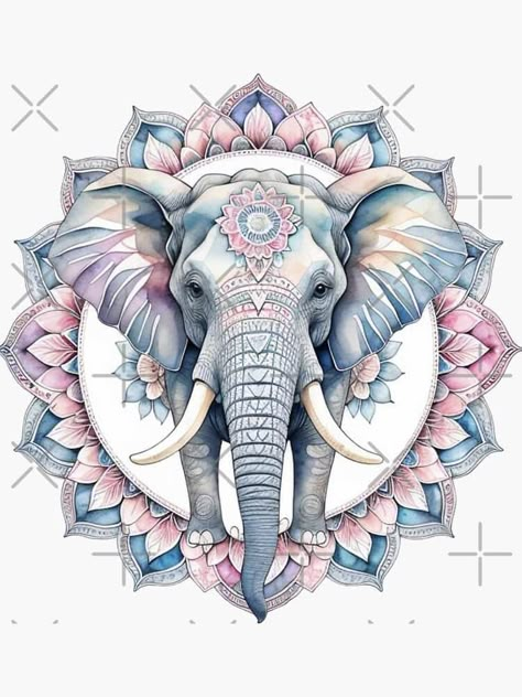 Elephant Goddess, Indian Elephant Tattoo, Positive Energy Symbol, Indian Elephant Art, Tattoo Yoga, Elephant Tattoo Ideas, Diamond Tattoo Designs, Pilates Logo, Boho Images