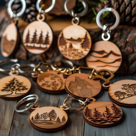 Looking for a unique and personalized gift? Our custom laser-cut wooden keychains are the perfect choice! Whether it's for yourself or a special someone, our keychains are a stylish and meaningful accessory. Why Choose Our Custom Wooden Keychains?     Personalized Design: Each keychain is uniquely crafted to match your vision. Simply provide us with the design idea and text you have in mind, and we'll bring it to life with precision and care.     Quality Craftsmanship: We use high-quality wood a Cute Gift Idea For Girlfriend, Laser Product Ideas, Cute Laser Cut Ideas, Laser Wood Projects Gift Ideas, Western Laser Engraving, Wood Burned Keychain Ideas, Laser Cut Keychains, Wedding Laser Engraving Ideas, Wood Burning Keychain