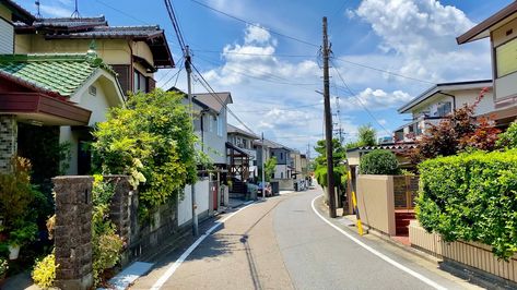 Japan Suburb Aesthetic, Japan Neighborhood, Houses Neighborhood, Japanese Neighborhood, Japan Countryside, Collage Animation, Japan Village, Modern Japanese House, Japanese Houses