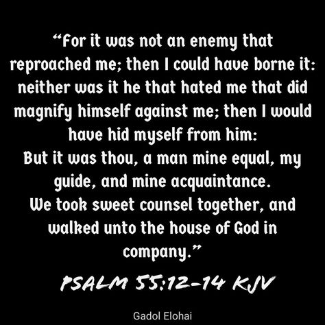 Psalm 55:12-14 Psalm 55:12-14, Psalm 55, Psalm 16, Bless The Lord, Seeking God, Finding Peace, Verse Quotes, Counseling, Bible Verses Quotes