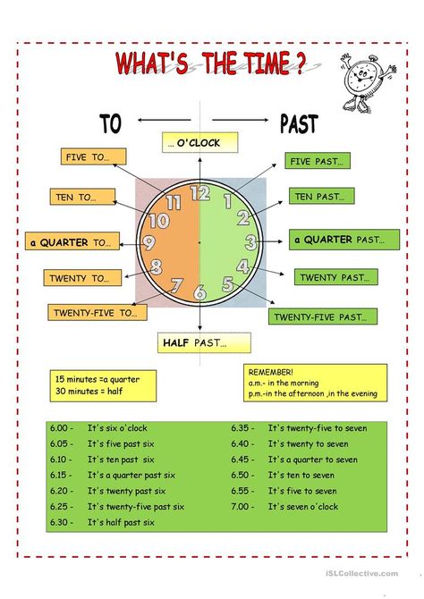 What's the time - English ESL Worksheets for distance learning and physical classrooms Weather Worksheets, Telling Time Worksheets, Time Lessons, English Exercises, Time Worksheets, English Grammar Worksheets, Learning English For Kids, English Test, English Worksheets For Kids