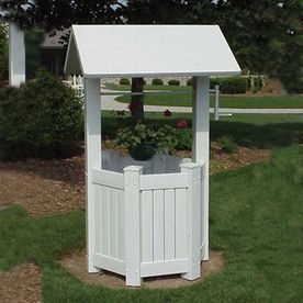 Wishing Well Garden, Well Pump Cover, Vinyl Lattice Panels, Pump House, Yard Project, Well Pump, Cover Ideas, Water Well, Wishing Well