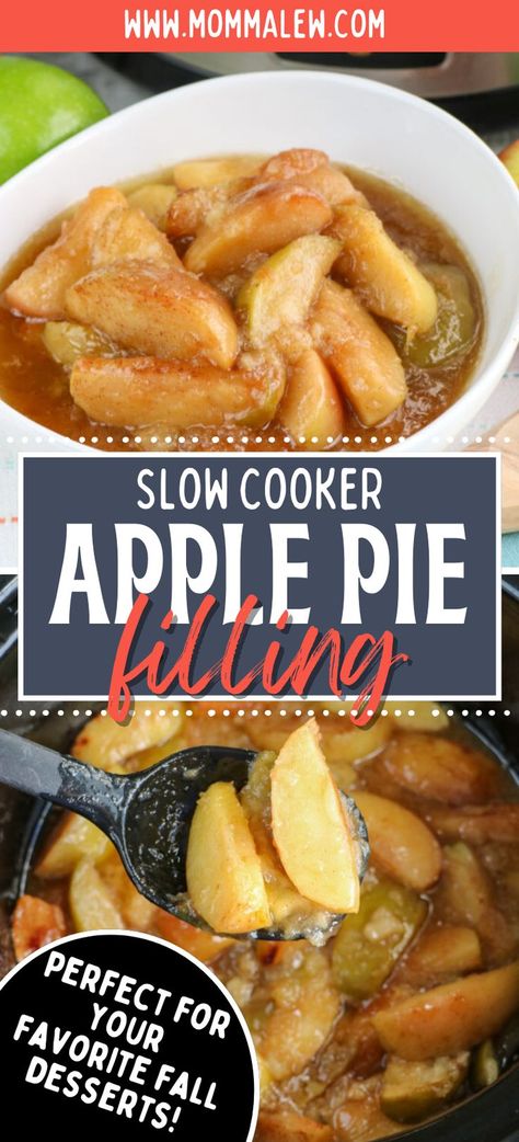 apple pie filling Apple Crockpot Recipes, Crockpot Apple Pie, Slow Cooker Apple Pie, Canning Apple Pie Filling, Easy Apple Pie Filling, Apple Pie Filling Recipe, Cracker Barrel Fried Apples, Slow Cooker Apple, Apple Pie Filling Recipes