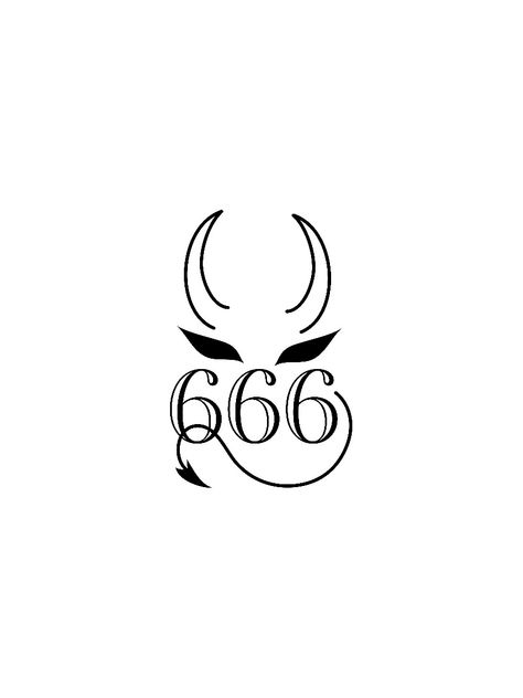 Angel Number Tattoo Stencil, Number Tattoo Stencil, 666 Angel Number Tattoo, Angel Number Tattoo Ideas, Number Tattoo Ideas, 666 Tattoo, Simple Girl Tattoos, 666 Angel Number, Angel Number 666