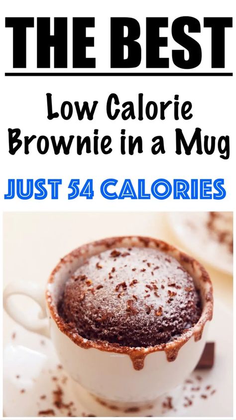 Low Calorie Desserts Mug Cakes, Low Calorie Cake In A Mug, 37 Calorie Brownie, Protein Low Calorie Dessert, Low Calorie Brownie Batter, Healthy Desserts In A Mug, Quick Low Calorie Desserts, High Protein Low Calorie Dessert Recipes, Low Cal Chocolate Desserts