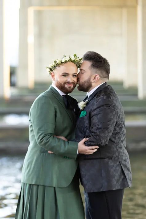 Nonbinary Wedding Outfit, Nonbinary Wedding, Gender Inclusive, Neutral Wedding, Gay Wedding, Hugs And Kisses, Wedding Attire, Wedding Outfit, Wedding Styles