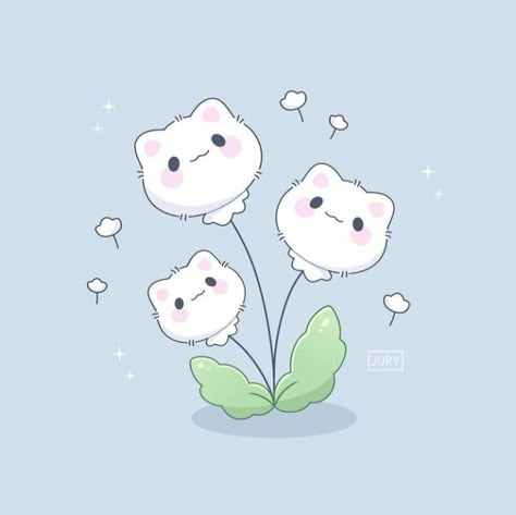 #cute #kawaii #cuteilustrations #soft Kawaii Flowers, Rollercoaster Of Emotions, Kawaii Characters, Minted Art, Color Drawing Art, Art Kawaii, Be Alright, Cute Animal Drawings Kawaii, Little Doodles