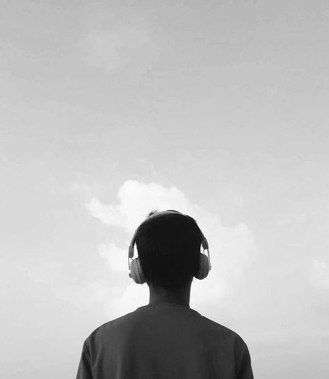 Time With Yourself, Headphones, Black And White, White, Black