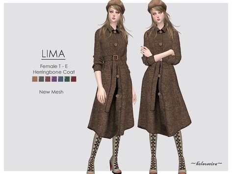 TSR - Helsoseira Sims Finds, Female Coat, Sims 4 Cc Skin, Sims 4 Teen, Sims 4 Dresses, Sims 4 Characters, Los Sims, Sims 4 Cc Packs, Cold Outfits