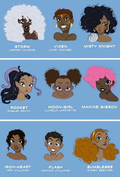 Afro Puffs Drawing Reference, Black Female Characters Movies, Afro Puffs Drawing, Black Couple Art, Art Advice, Lotus Art, Characters Inspiration Drawing, Black Cartoon Characters, Black Characters