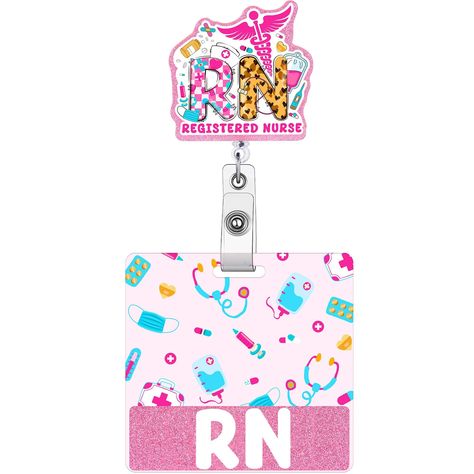 PRICES MAY VARY. Charming Glitter Design: This badge reel features a cute pink acrylic design with sparkling glitter, adding a fun and eye-catching touch to your work attire. It’s perfect for brightening up your day while maintaining a professional look Convenient Retractable Function: With its smooth retractable reel, you can easily extend and retract your ID badge, making it quick to access and secure. This feature helps streamline your workflow and ensures your badge is always within reach Se Badge Making, Badge Buddy, Assistant Gifts, Acrylic Design, Work Accessories, Accessories Cute, School Supply Labels, Glitter Design, Nursing Assistant