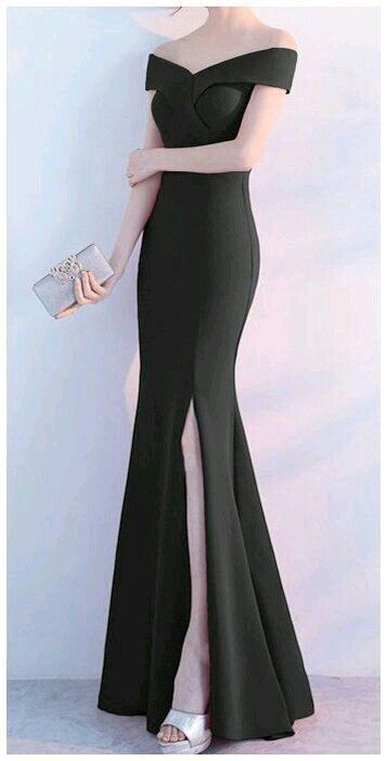 Mode Ulzzang, Off Shoulder Long Dress, Off Shoulder Evening Dress, Party Dress Classy, Black Dresses Classy, Black Off Shoulder, Korean Fashion Dress, Pretty Prom Dresses, Fairytale Dress