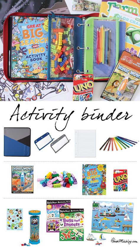 Keep kids busy on the plane with an activity binder. Here's what I put in mine. Toddler Travel Activities, Activity Binder, Kids Travel Activities, Airplane Activities, Car Activities, Keep Kids Busy, Road Trip Activities, Flying With Kids, On The Plane