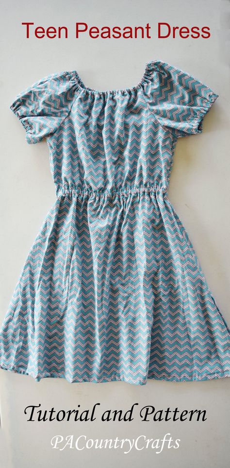 Teen Peasant Dress Pattern and Tutorial — PACountryCrafts Peasant Dress Pattern Free, Peasant Dress Tutorial, Peasant Dress Pattern, Peasant Dresses, Girls Dress Pattern Free, Peasant Dress Patterns, Girls Peasant Dress, Toddler Patterns