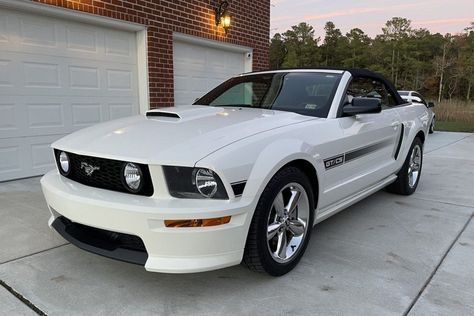 2007 Ford Mustang GT "California Special" Convertible (Performance White, black soft top) 2007 Ford Mustang Convertible, 2007 Mustang Gt, 05 Mustang, Mustang California Special, 2007 Mustang, 2007 Ford Mustang, Erie Pennsylvania, 2009 Ford Mustang, Ford Mustang Convertible