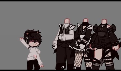 Grunge Gacha Club Outfits Male, Aufits Gacha Club, Gacha Suit Ideas, Gacha Club Suit Ideas, Gacha Club Outfit Ideas, Bartender Outfit, Minecraft Skins Aesthetic, Moon Stars Art, Spy Outfit