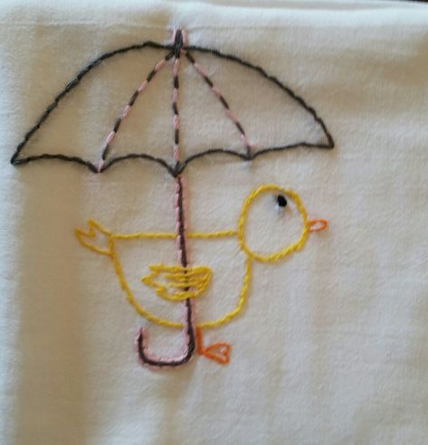 Embroidered Duck Simple, Duck Embroidery, Simple Hand Embroidery Patterns, Felt Crafts Christmas, Embroidery On Clothes, Sewing Embroidery Designs, Embroidered Sweatshirts, Hand Embroidery Patterns, Hand Embroidery Designs