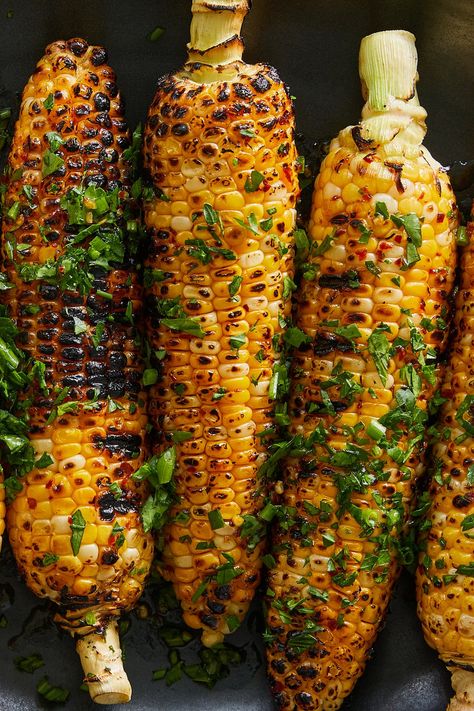 Grill Corn, Grilled Corn Recipes, Bbq Sides, Nyt Cooking, Corn Recipes, Corn On The Cob, Honey Butter, Grilled Corn, Most Popular Recipes