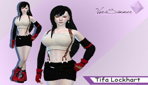 Tifa Lockhart Cosplay, Cc Shopping, Sims 4 Anime, Tifa Lockhart, Sims Mods, Sims 4 Cc, Sims 4 Custom Content, Sims 4 Mods, Custom Content