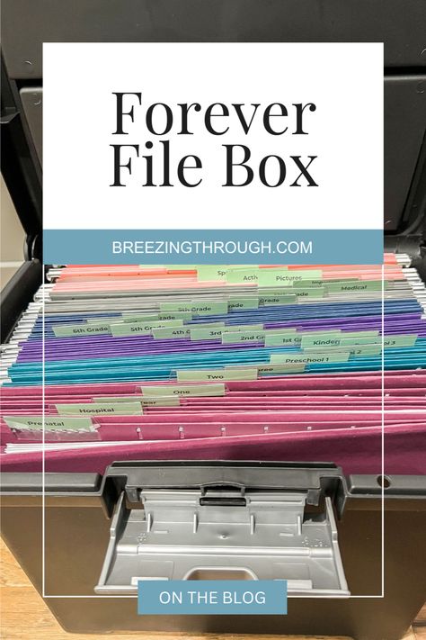 I know I'm not the only one who struggles to keep track of my kids important papers, so my team and I have come up with a new download I think you are going to LOVE. It's a place to keep every important thing for your kids (or you!) and its called The Forever File Box. I've given you everything you need and all you have to do is grab the supplies and put it together. Let me show you how it works! #babymemorybox #babymemories #foreverfilebox #homeorganization #digitaldownload File Box Ideas, Next Of Kin Box Diy, Diy File Box, File Box Organization, 4h Projects, Family Organization, Baby Memory Box, Next Of Kin, Hanging File Folders