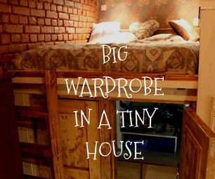 Living Without Closets Contest Tiny House Wardrobe, Tiny House Closet, Big Wardrobe, Storage Room Organization, Conversion Van, Tiny House Nation, Best Tiny House, Tiny Home Ideas, Tiny House Movement