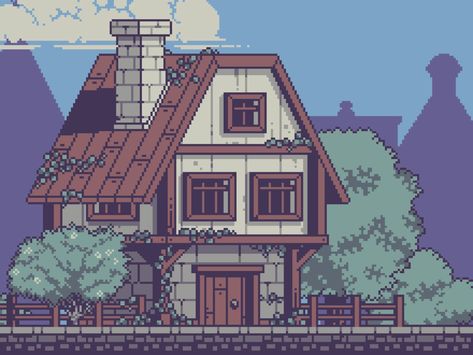 Pixel Art House, Pixel City, Pixel Art Landscape, Pixel Art Background, Pixel Art Tutorial, Arte 8 Bits, 8bit Art, Cool Pixel Art, Video Game Design