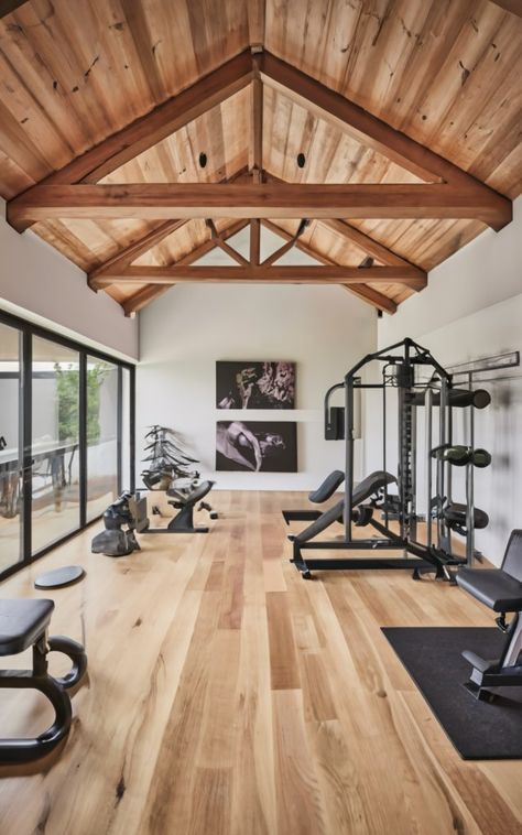 Create a bright and airy Scandinavian-Style Home Gym with these design ideas! Focus on simplicity, functionality, and coziness with light wood, neutral colors, and plenty of natural light. Perfect for a minimalistic and efficient workout space. #HomeGym #ScandinavianDesign #MinimalistGym #FunctionalFitness #InteriorDesign #HomeWorkout #BrightSpaces Farmhouse Home Gym Ideas, Modern Farmhouse Gym, Functional Workout, Home Gym Ideas, Functional Workouts, Bright Home, Scandinavian Style Home, Bloxburg Modern, Efficient Workout