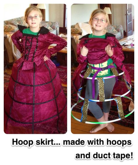 Hoop skirt -- made with real hoops! Hoop Dress, Hallowen Costume, Hoop Skirt, Victorian Costume, Diy Skirt, Victorian Clothing, Recycled Fashion, Halloween Dress, Diy Costumes