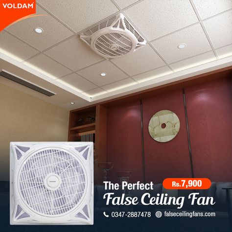 VOLDAM 18" Hi-Speed Decorative Energy Saving False Ceiling Fan. Price: 7900/- Order Online at www.falseceilingfans.com  Features: – 18″ Big Blade. – 18″ Big Grille. – Big Airflow. – Big Air Delivery. – Built-in Grille Controlling System. – 90 watts Pure Copper Winding Motor. – Original Japanese Ball Bearing Motor.  Contact: 03472887478   #FalseCeilingFan #CeilingDesign #InteriorDesign #Renovation #CeilingFan #Architecture #Voldam #pakistan #karachi #lahore #faisalabad #rawalpindi #peshawar Ceiling Fan Alternative, Wind Power Diy, Ambala Cantt, Ceiling Fan Motor, Wind Machine, Led Store, Oil Heater, Home Electrical Wiring, Pakistan Karachi