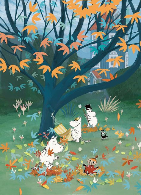 Moomin Painting, Moomin Halloween, Moomin Poster, Moomin Lockscreen, Moomin Autumn Wallpaper, Moomin Autumn, Moomin Winter Wallpaper, Moomin Fall Wallpaper, Moomin Phone Wallpaper