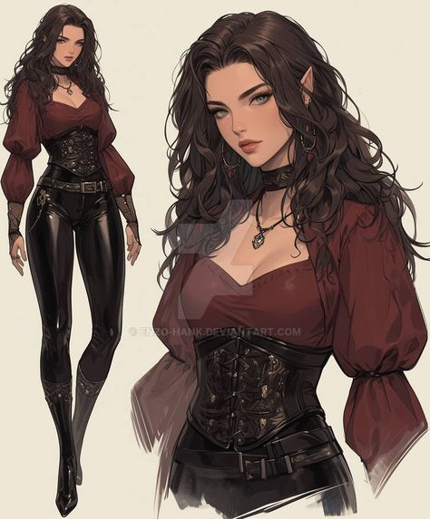 Fantasia Outfit Codes, D&d Outfit Ideas, Vampire Dnd 5e Female, Dragon Rider Outfit Female, Elven Warrior Female Outfit, Pirate Dress Drawing, Costume Sketches Design, League Of Legends Outfits, Steampunk Pirate Aesthetic