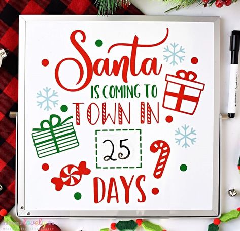 Diy Days Till Christmas Sign, Christmas Countdown Diy Cricut, Count Down To Christmas Sign, Christmas Countdown Svg, Diy Christmas Countdown, Christmas Countdown Meme, Christmas Countdown Diy, Using Cricut, Cricut Free