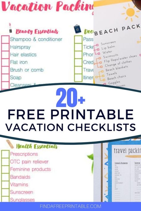 Vacation Packing Lists, Family Vacation Packing List, Beach Trip Packing List, Summer Vacation Packing List, Vacation Packing Checklist, Beach Trip Packing, Family Packing List, Summer Vacation Packing, Packing List Template