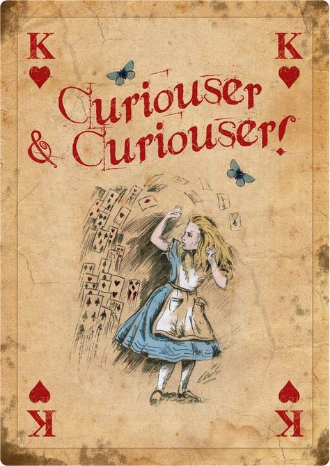 ALICE IN WONDERLAND GIANT Vintage Playing Card Tea Party Prop Mad ... Alice In Wonderland Curiouser Quote, Alice In Wonderland Illustrations, Alice Tea Party, Mad Hatter Party, Disney Alice In Wonderland, Alice And Wonderland Quotes, Wonderland Quotes, Mad Hatters, Alice In Wonderland Tea Party