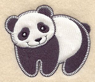 Panda Quilt, Quilt Stencils, Bear Applique, Applique Quilt, Machine Embroidery Applique, Machine Applique, Giant Panda, Ribbon Work, Applique Embroidery Designs