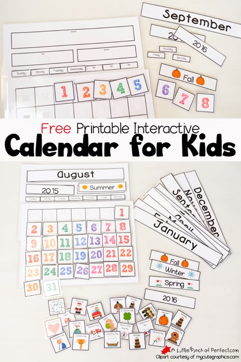 If you are looking for a free calendar for your classroom or home then I have one for you! It comes with a calendar template and all the pieces needed (months, days of the week, years, seasons, days, and holidays) to assemble a cute and colorful calendar to enjoy all school year! Calendar has been … Colorful Calendar, Preschool Calendar, Homeschool Calendar, Calendar For Kids, Interactive Calendar, Calendar Activities, Classroom Calendar, Calendar Time, Coloring Calendar