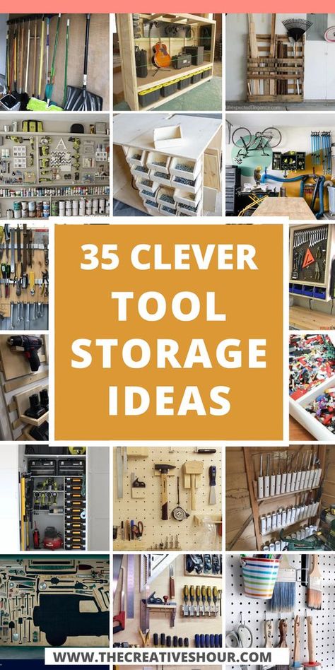 Whether you have a compact apartment, a tiny house, or a small shed, organizing your tools efficiently is essential for any DIY enthusiast. Say goodbye to clutter and wasted space with these ingenious tool storage ideas designed for small spaces. From smart solutions for apartments and tiny houses to garage and shed organization, we have the inspiration you need to reclaim your space and keep your tools easily accessible. Scrap Wood Storage Ideas Garage Organization, Storage For Tools Organizing Ideas, Organize Wood Shop, Diy Shop Organization, Gardening Tools Storage Ideas, Screw Storage Ideas Garage Organization, Tool Room Storage Ideas, How To Organize Tools In A Small Space, Diy Tool Room Organization