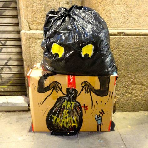 Street Trash, Little Creatures, Trash Art, Graffiti Murals, 4th Street, Fashion Portfolio, Trash To Treasure, Writing Project, Garbage Bag