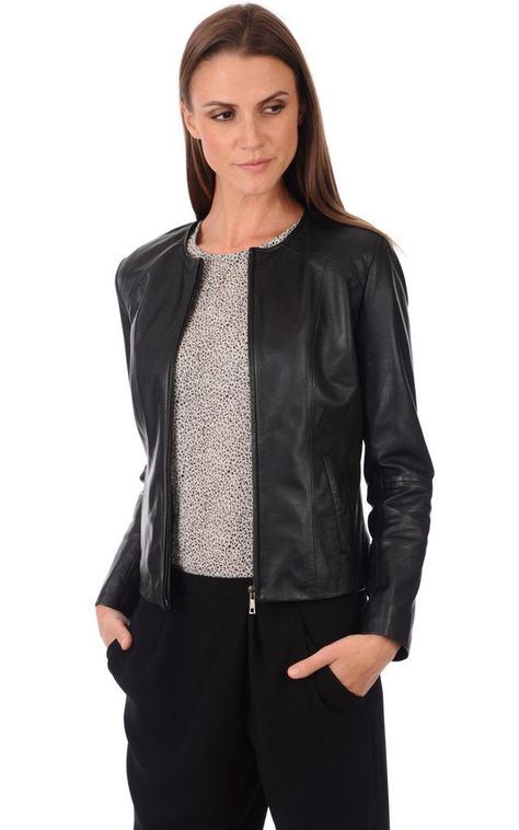 Sheepskin Leather Womens Bomber Biker Jacket XLarge Black -- More info could be found at the image url. (This is an affiliate link and I receive a commission for the sales) #leatherjacketforwomen Leather Jacket Style, Lambskin Leather Jacket, Outwear Jackets, Cool Jackets, Leather Jackets Women, Women's Coats & Jackets, Stylish Fashion, Lambskin Leather, Biker Jacket