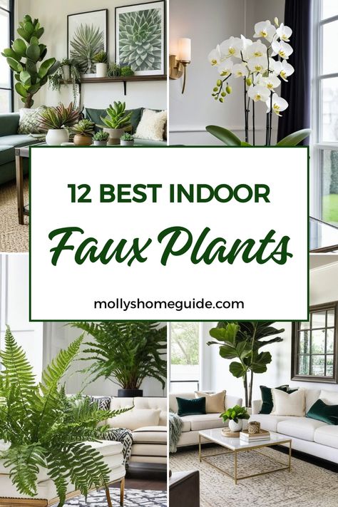 Are you on the hunt for the best indoor faux plants to add a touch of greenery to your space? Look no further! From Faux palm trees and bird of paradise, to potted cactus plants and olive trees in pots, we offer a variety of high-quality artificial plants perfect for any room. Whether you're looking for faux philodendron hanging plants or artificial maidenhair trees, we have something for every style. Artificial Plants Bedroom Decor, Artificial Plants Decor Ideas, Bathroom Faux Plants, Decorating With Artificial Plants, Living Room Artificial Plants Decor, Decorating With Fake Plants, Hanging Plants Indoor Ideas, Indoor Plant Shelf Ideas, Diy Fake Plants