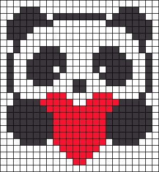 100 idées de Pixel Art Animaux faciles Pixel Art Pattern Ideas, Pixel Art For Kids, Pixel Art Coeur, Pixel Art Love, Pixel Art Animals, Image Pixel Art, Modele Pixel Art, Bear Panda, Pixel Heart